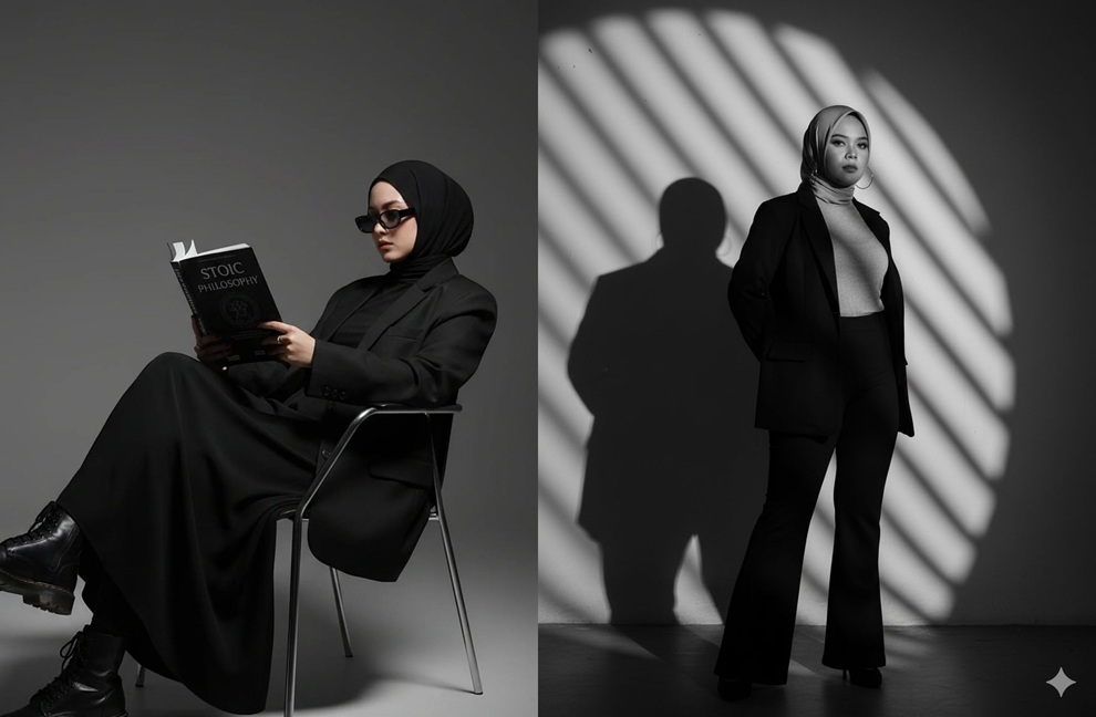 Kumpulan Prompt Gemini AI Wanita Hijab dengan Berbagai Tema dan Konsep yang Moody dan Trendy, Yuk Cobain