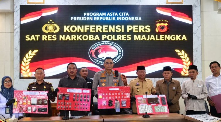 Dua Pekan, Polres Majalengka Ungkap 4 Kasus Narkoba, Sita Sabu hingga Tembakau Sintetis