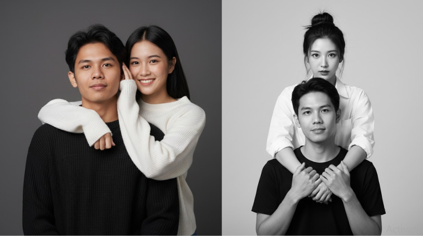 Kumpulan Prompt Gemini Foto Studio Bareng Pasangan, Mulai dari Gaya Elegan hingga Sinematik, Wajah Tetap SAMA!