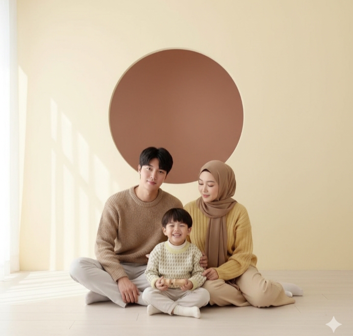 Elegan & Kekinian! Kumpulan Prompt Gemini AI Edit Foto Keluarga Bertiga jadi Mewah Ala Studio 