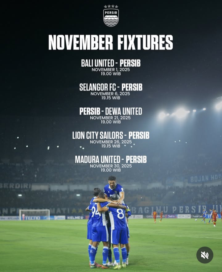 Laga Berat Menanti! Ini Jadwal Persib Bandung November - Desember 2025 di Super League dan ACL 2