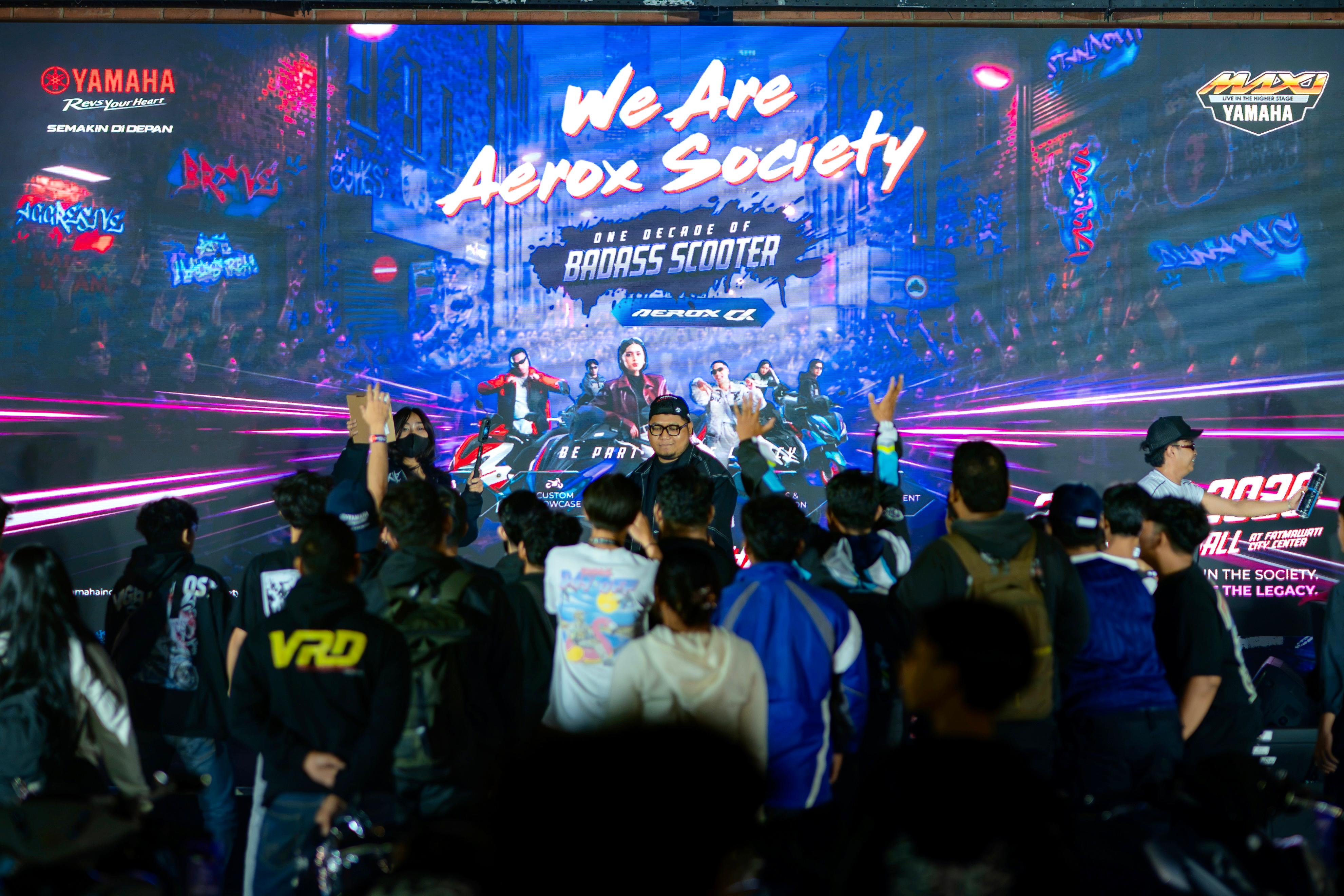 Rayakan 1 Dekade AEROX Mengaspal di Indonesia, Ribuan Anak Muda Tumpah Ruah di Event We Are AEROX Society