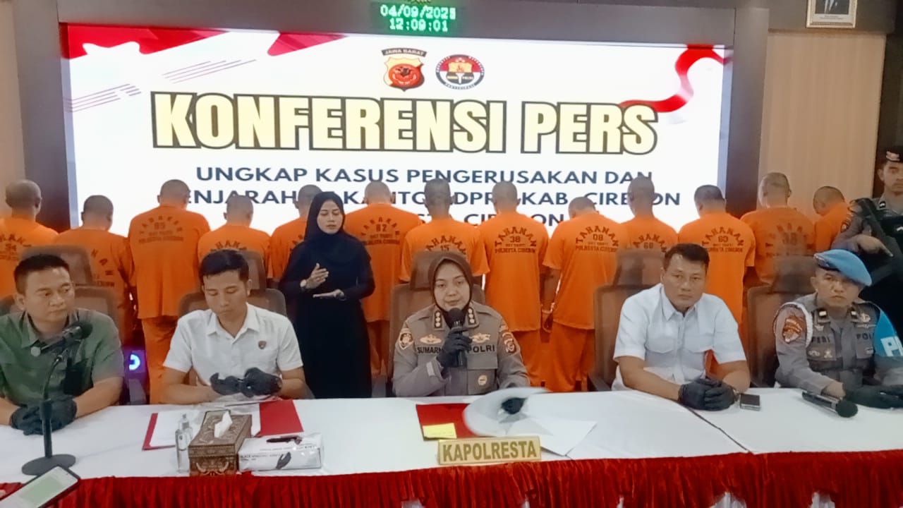 Polresta Cirebon Tetapkan 28 Tersangka Kerusuhan DPRD dan Penjarahan Fasilitas Umum