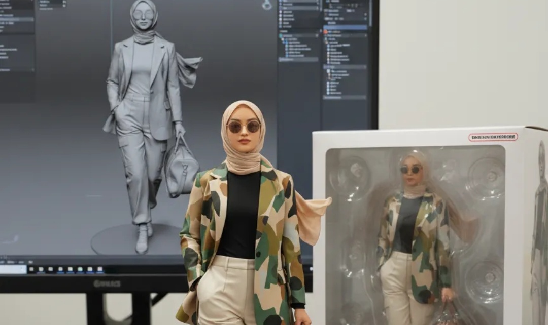 Gampang Banget! Begini Cara Buat Foto di Gemini AI, Bisa Sulap Foto Wanita Berhijab Jadi Miniatur Mainan