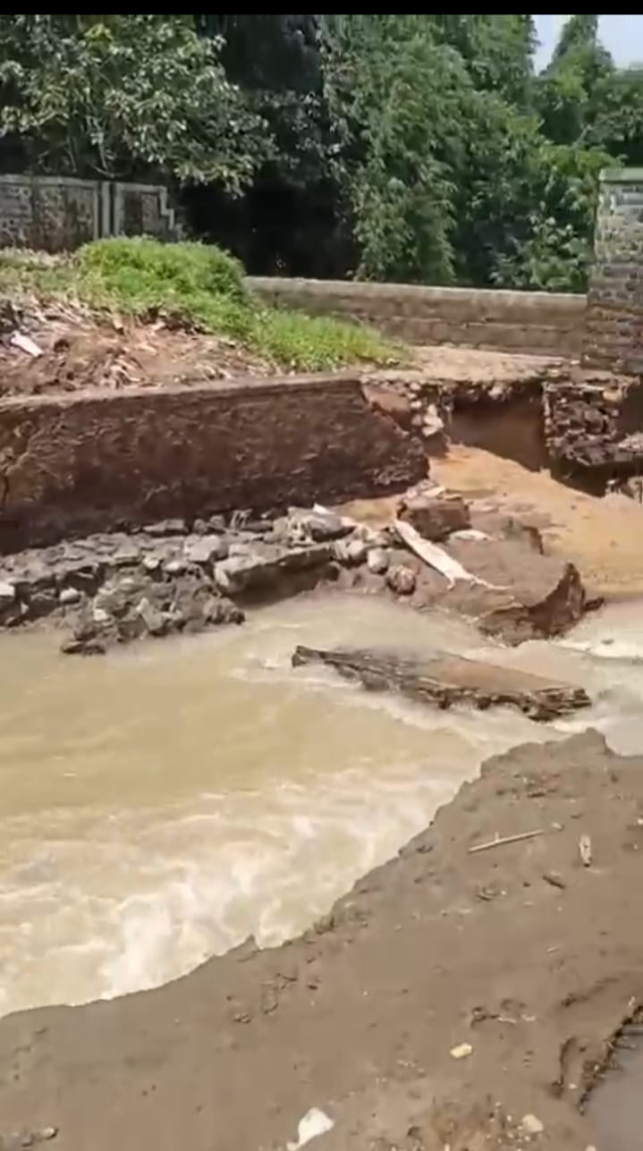 Saluran Sungai di  Waringin  Jebol, Petani Terancam Pada MT2