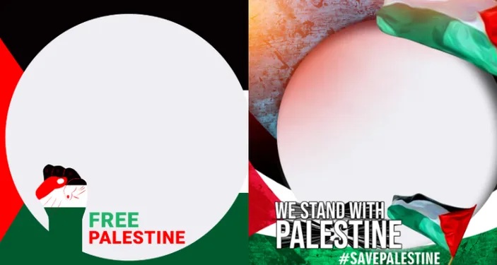 Twibbon  Dukung Palestina, ekspresikan Dukungan Mu!