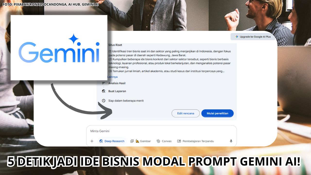 Mau Jadi Pebisnis Kaya Modal Prompt Gemini AI? Cobain 3 Prompt Gemini AI Ini Untuk Mencari Ide Bisnis Kamu! 