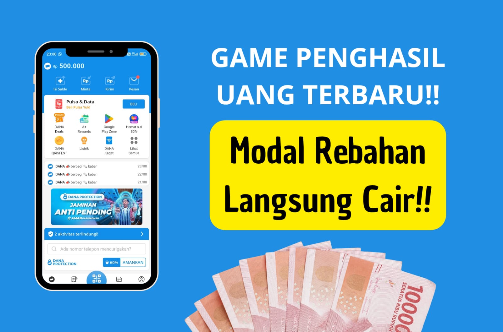 Gak Perlu Modal! Begini Trik Dapat Saldo Dana Gratis Rp439.200 Langsung Cair ke Dompet Digital!