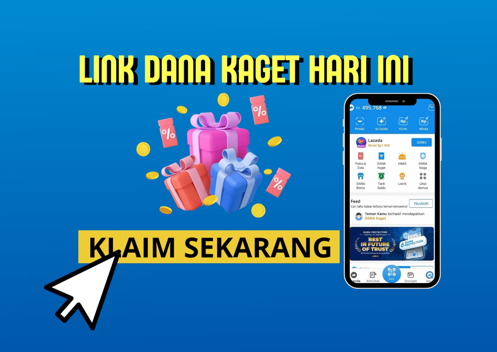 Langsung Cair! Cuma Klik Link DANA Kaget Hari Ini, Saldo Gratis Rp281.000 Masuk Tanpa Ribet!