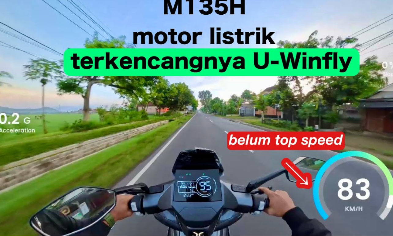 Test Drive Skutik Canggih 2026, Ternyata Segini Jarak Tempuh dan Top Speed Motor Listrik U-Winfly M135H