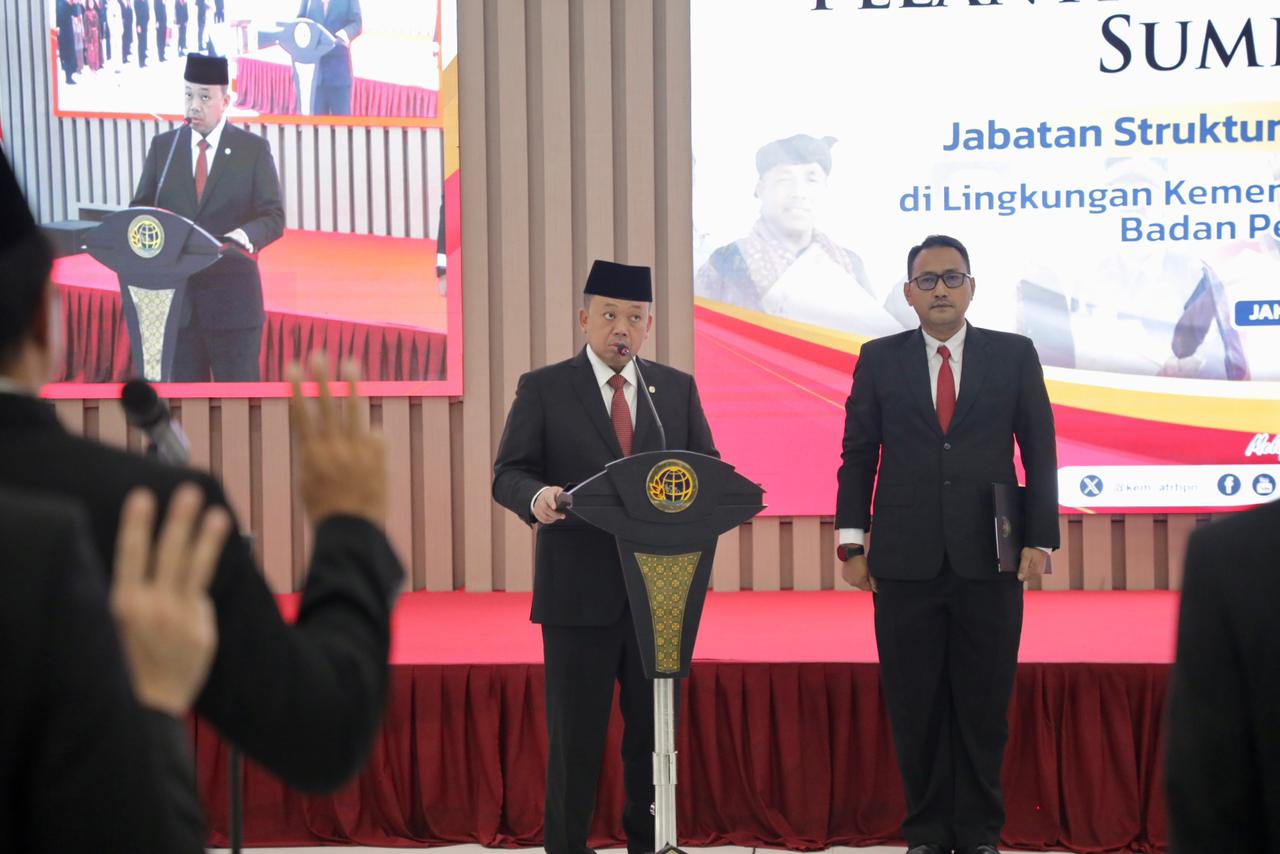 Menteri ATR/BPN Nusron Wahid Lantik 804 Pejabat, Tegaskan Rotasi Jabatan Cermin Organisasi Sehat