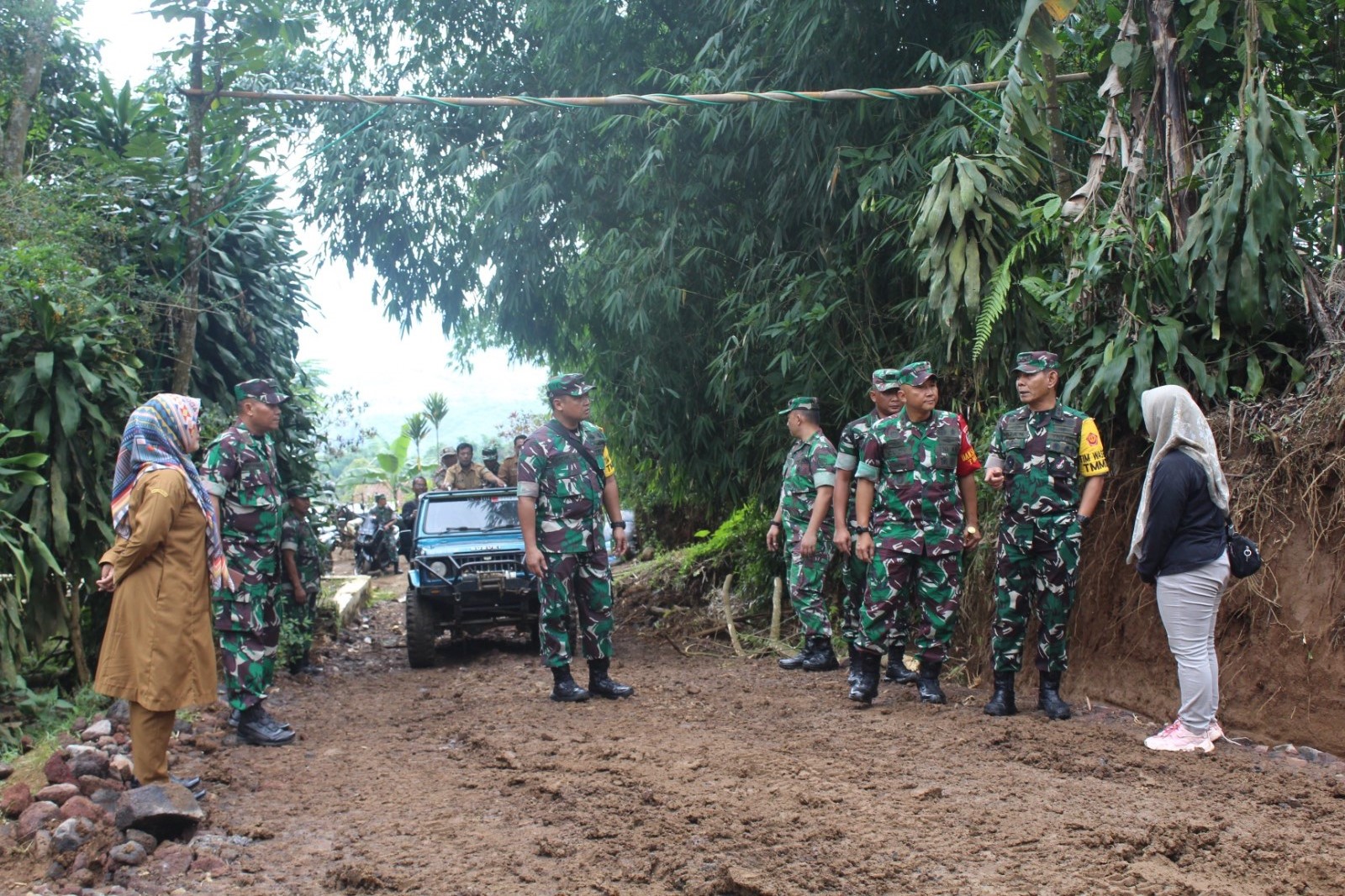 Tim Wasev Tinjau Lokasi TMMD di Desa Cipasung