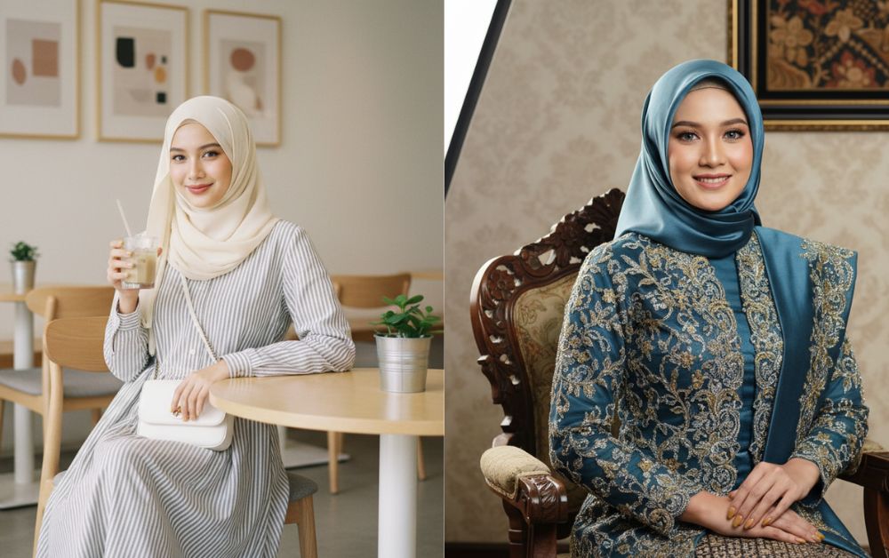 10 Contoh Prompt Ai Wanita Berhijab dengan Ragam Gaya dan Pose, Ada Santai hingga Tradisional Mewah