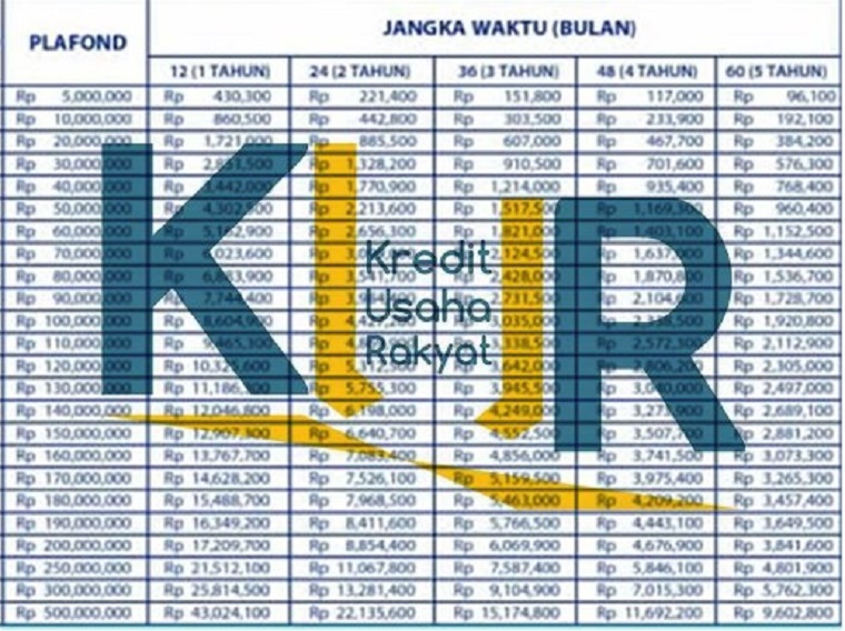Tabel KUR BRI 2025 Pinjaman 100 Juta, Berikut Detail Tenor dan Angsurannya Mulai dari 216 Ribu