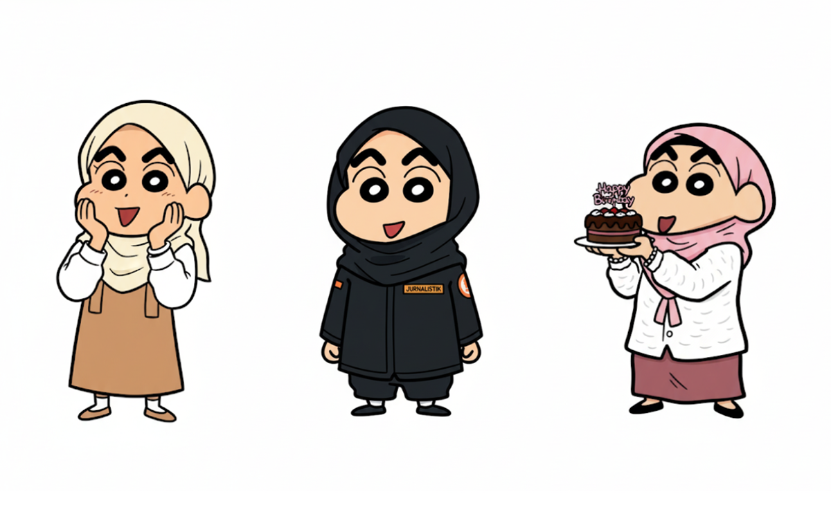 Lucu dan Menggemaskan, Simak Prompt Viral Gemini AI Edit Foto Selfie Jadi Karakter Kartun Crayon Shinchan