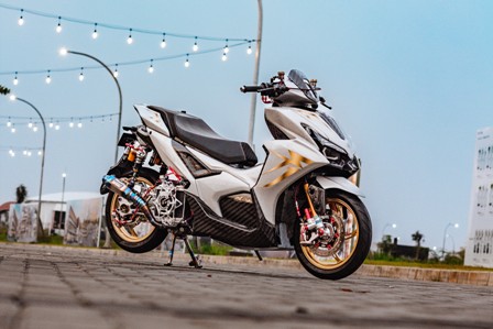 Modifikasi AEROX ALPHA Gaya Cyber Futuristic Ala Gundam Sukses Curi Perhatian di Event GTA 2025