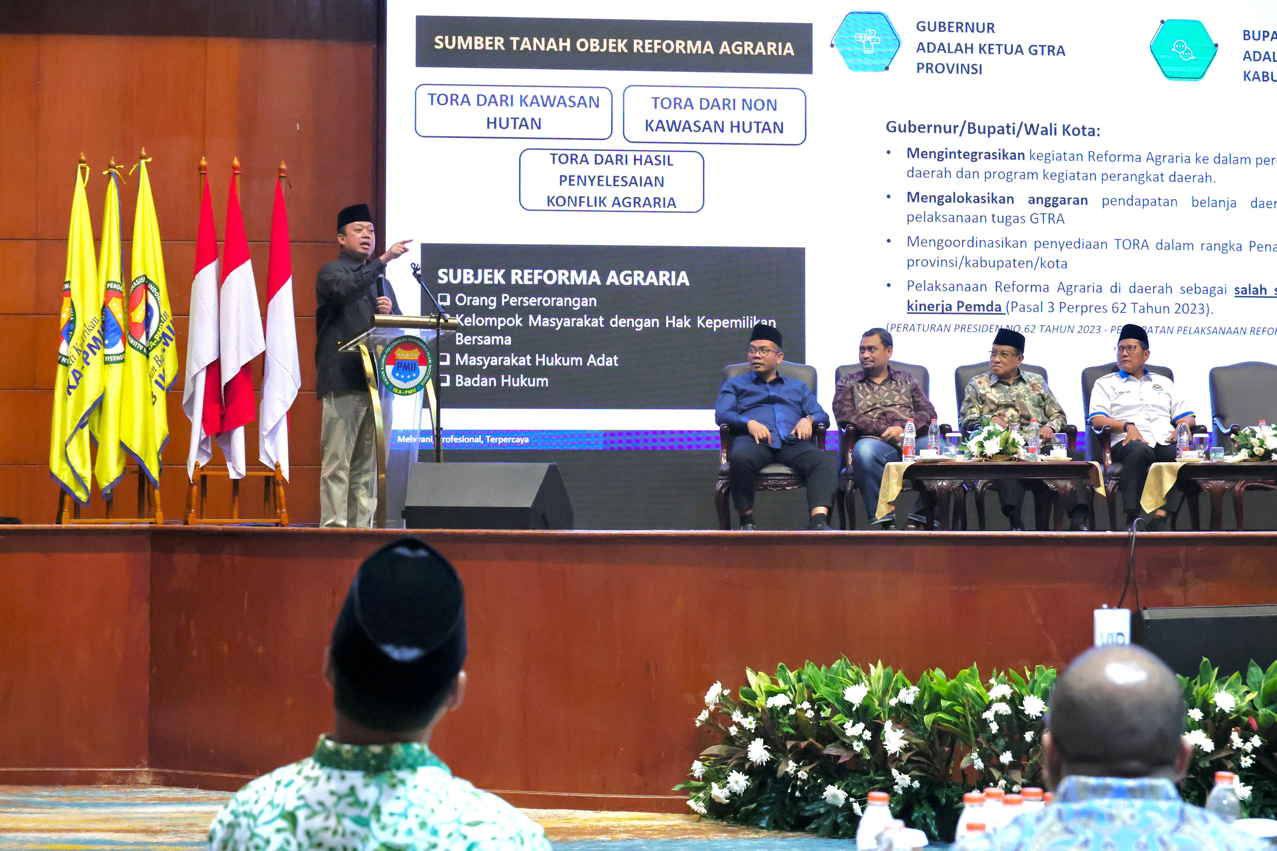 Menteri Nusron Ajak Alumni PMII Dukung Reforma Agraria demi Keadilan dan Pemerataan Ekonomi Nasional