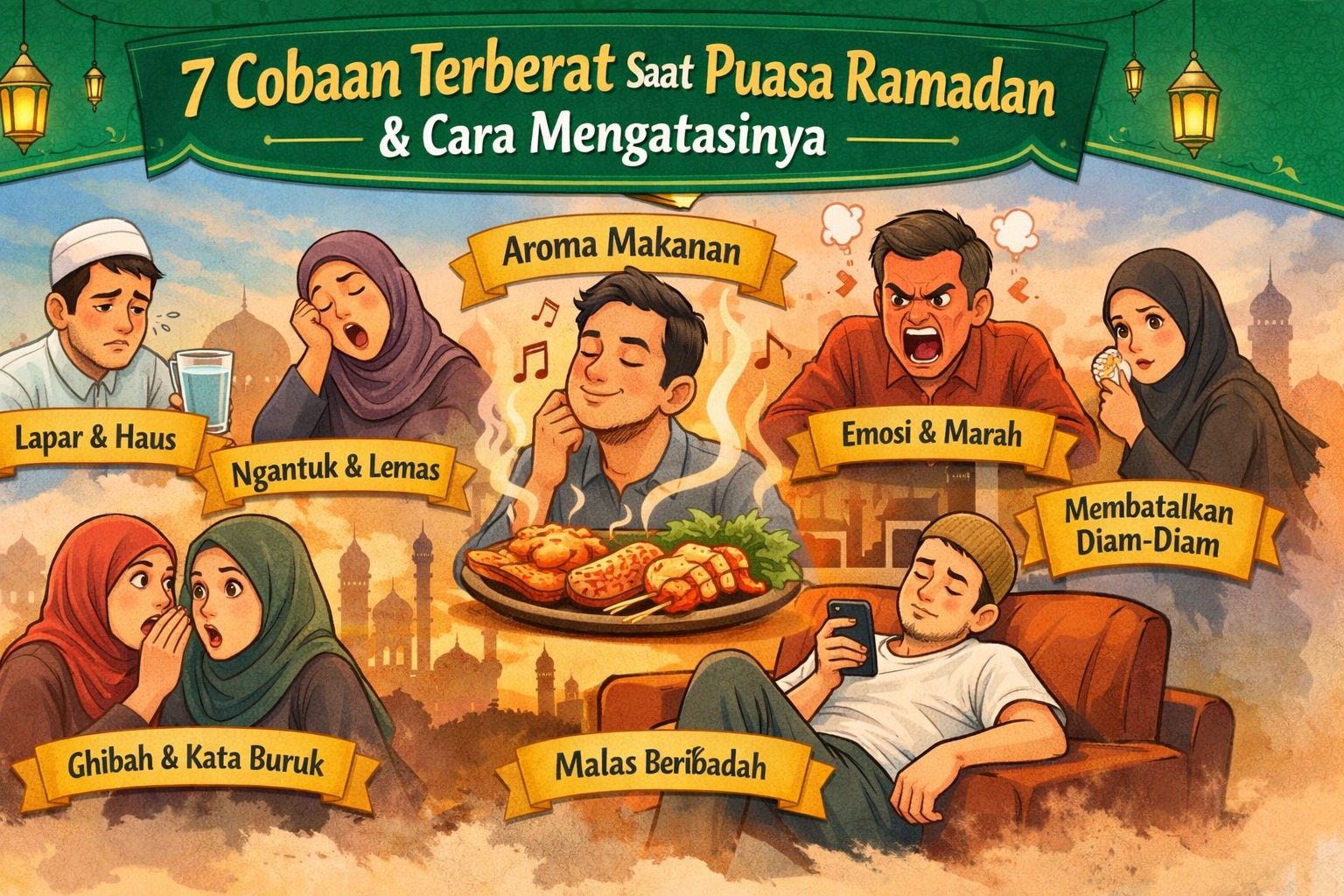 7 Cobaan Terberat Saat Puasa Ramadan dan Cara Mengatasinya, Nomor 3 Paling Sering Dialami!