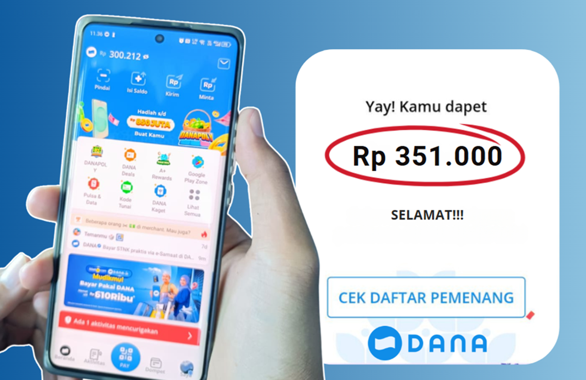Link DANA Kaget Gratis Hari Ini Klaim Saldo Rp311.000 Seketika, Begini Cara Aman dan Cepat!
