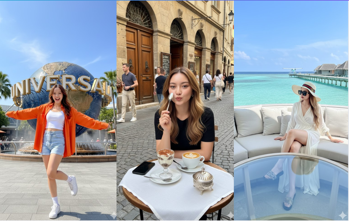 Real Banget! 7 Teks Prompt Gemini Ai Foto Wanita Liburan Keliling Dunia, dari Cafe di Eropa hingga Maldives