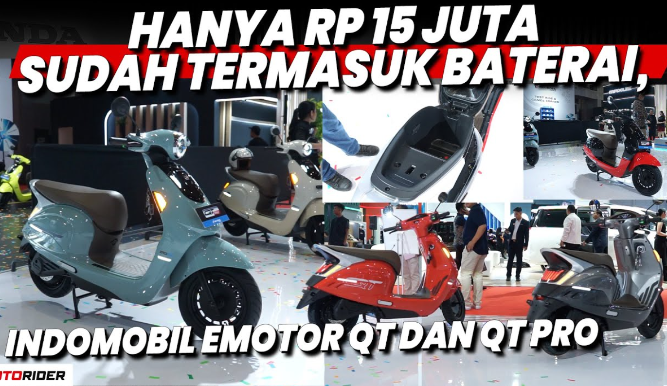 Harga 15 Juta! Spesifikasi dan Performa Motor Listrik Pabrikan Lokal, Indomobil e-Motor QT Standard dan Pro