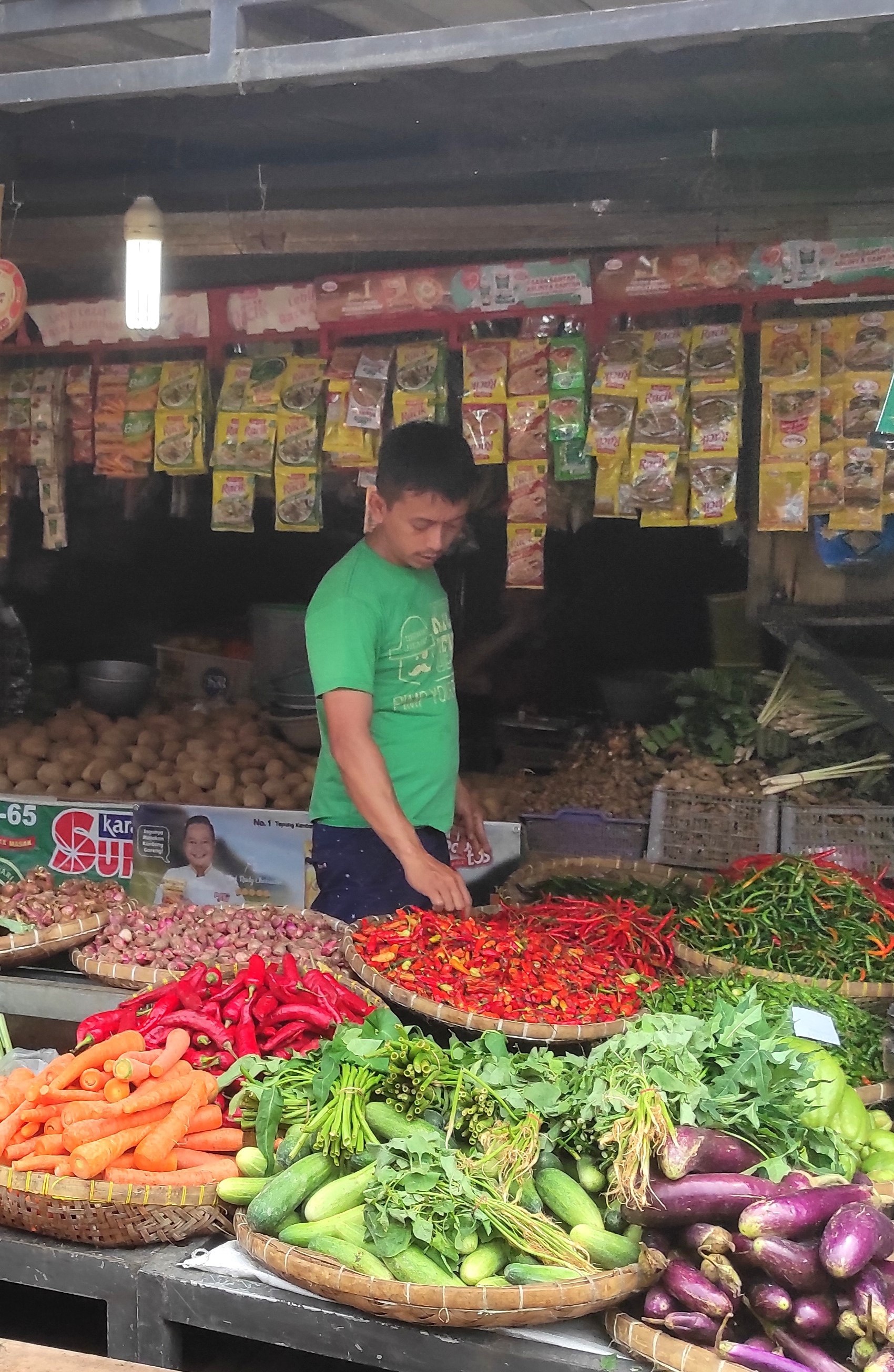 Harga Cabai Rawit Merah di Pasar Sindangkasih Cigasong Masih Mahal