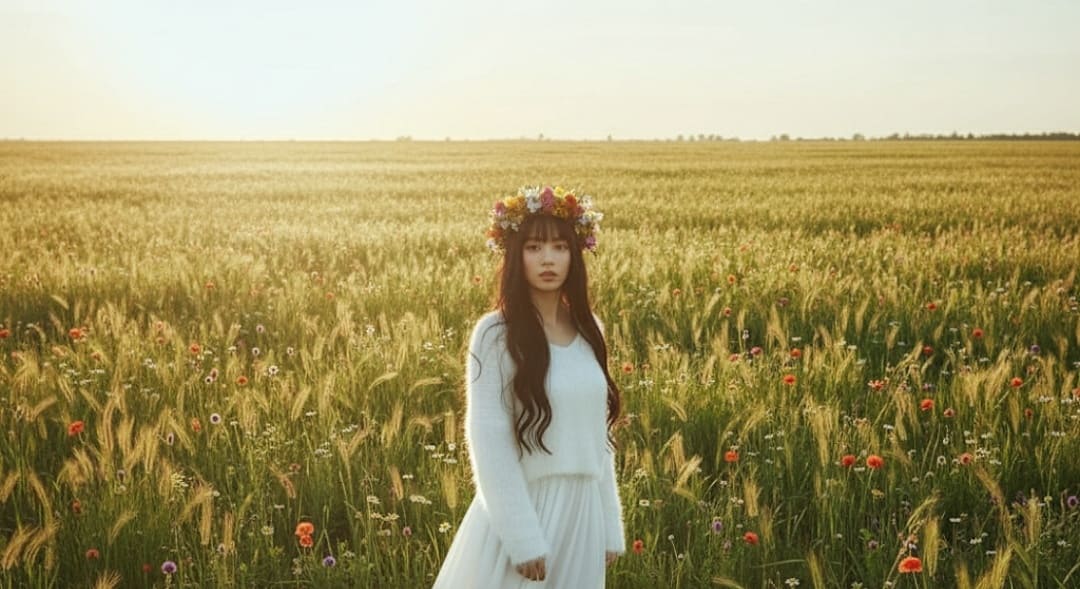 5 Prompt Gemini AI Outdoor Khusus Wanita, Hasil Estetik dengan Latar Taman Bunga dan Ladang Rumput