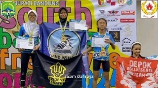 Atlet Sepatu Roda Junior Juara Pertama di Kejurnas