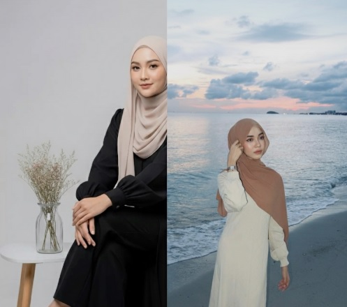 Kumpulan Prompt Gemini Wanita Berhijab dengan Gaya dan Pose Beragam Mulai Konsep Studio Hingga Pantai