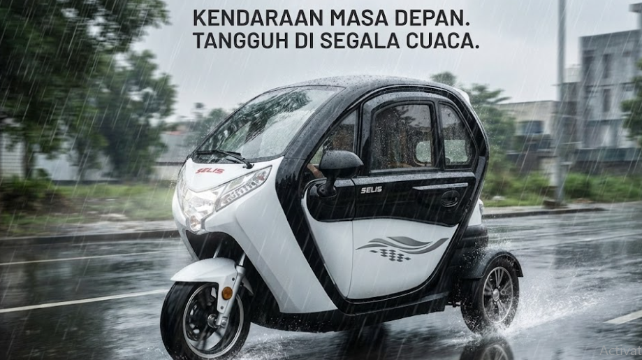 Aman dari Hujan dan Panas, 5 Motor Listrik Roda Tiga Tertutup untuk Mobilitas Sehari-hari, Cek Harga Barunya!