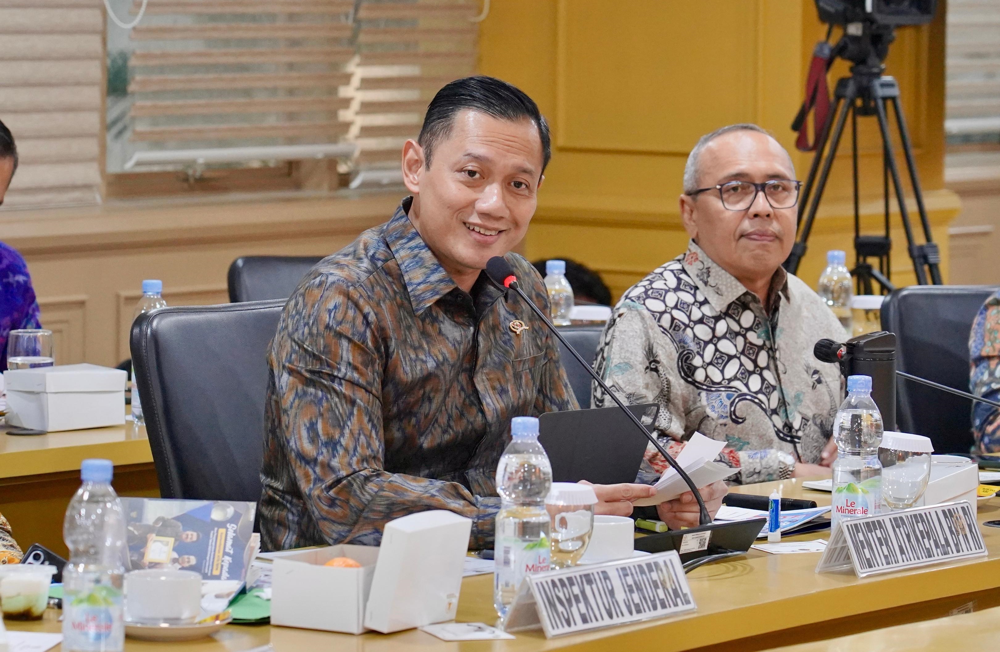 Rapat Kerja Bersama Komite I DPD RI, Menteri AHY: Keadilan untuk Semua, Kesejahteraan untuk Semua