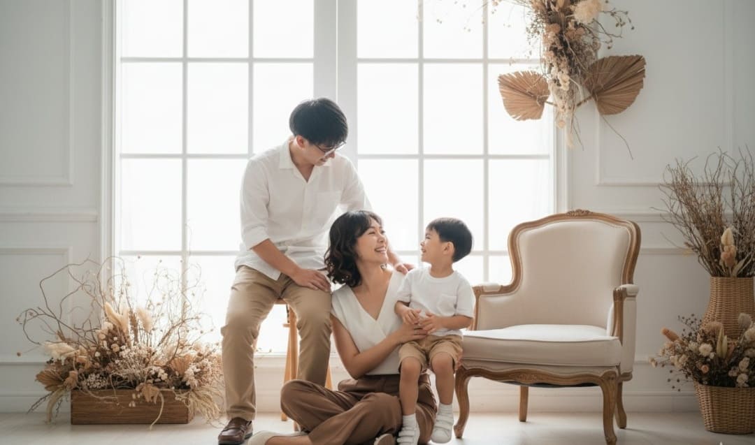 Abadikan Momen Harmonis, dengan Kumpulan 5 Prompt Gemini AI Foto Keluarga Konsep Studio Elegan