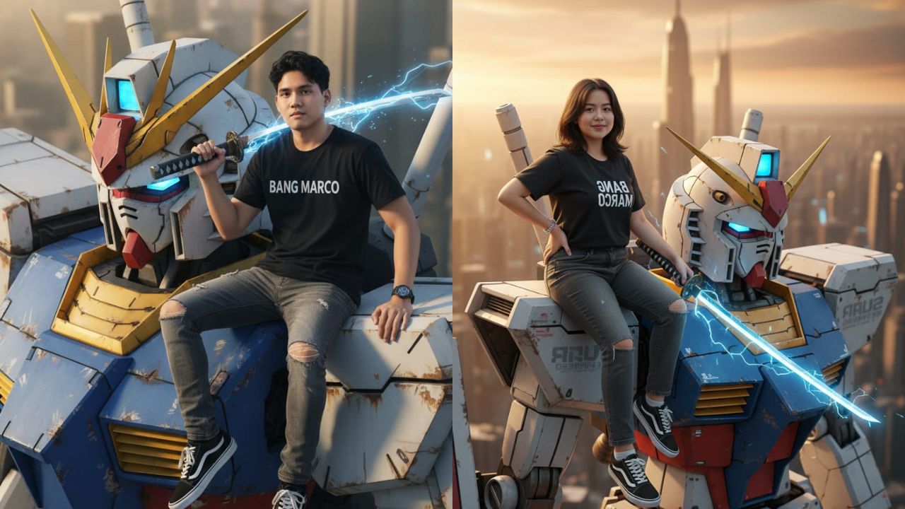 Wujudkan Fantasi Bersama Gundam Lewat Prompt Gemini AI Edit Foto Realistis, Simak Caranya Hanya Disini!