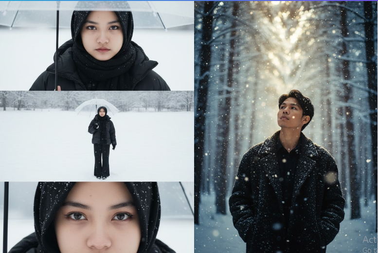 Tutorial Bikin Foto Sinematik dan Realistis Pakai Prompt Gemini Ai Tren Nuansa Salju di Tiktok, Tinggal Copy!