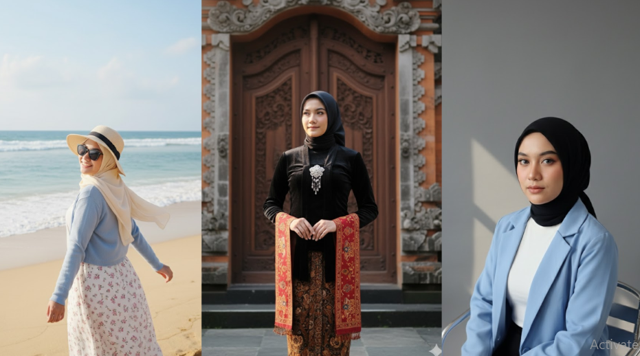 Cantik With Gemini! Kumpulan Prompt Gemini Foto Wanita Hijab Berbagai Konsep Modern Namun Tetap Syari