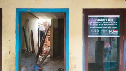 LAZISNU Majalengka Renovasi Rumah Yatim Korban Gempa di Cianjur