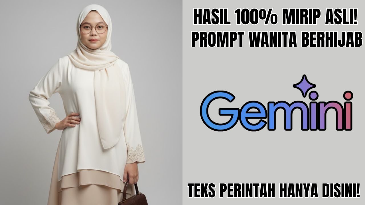 Hanya Bisa Kamu Dapat Disini, Prompt Gemini AI Wanita Berhijab di Foto Studio 100 Persen Mirip Foto Asli!