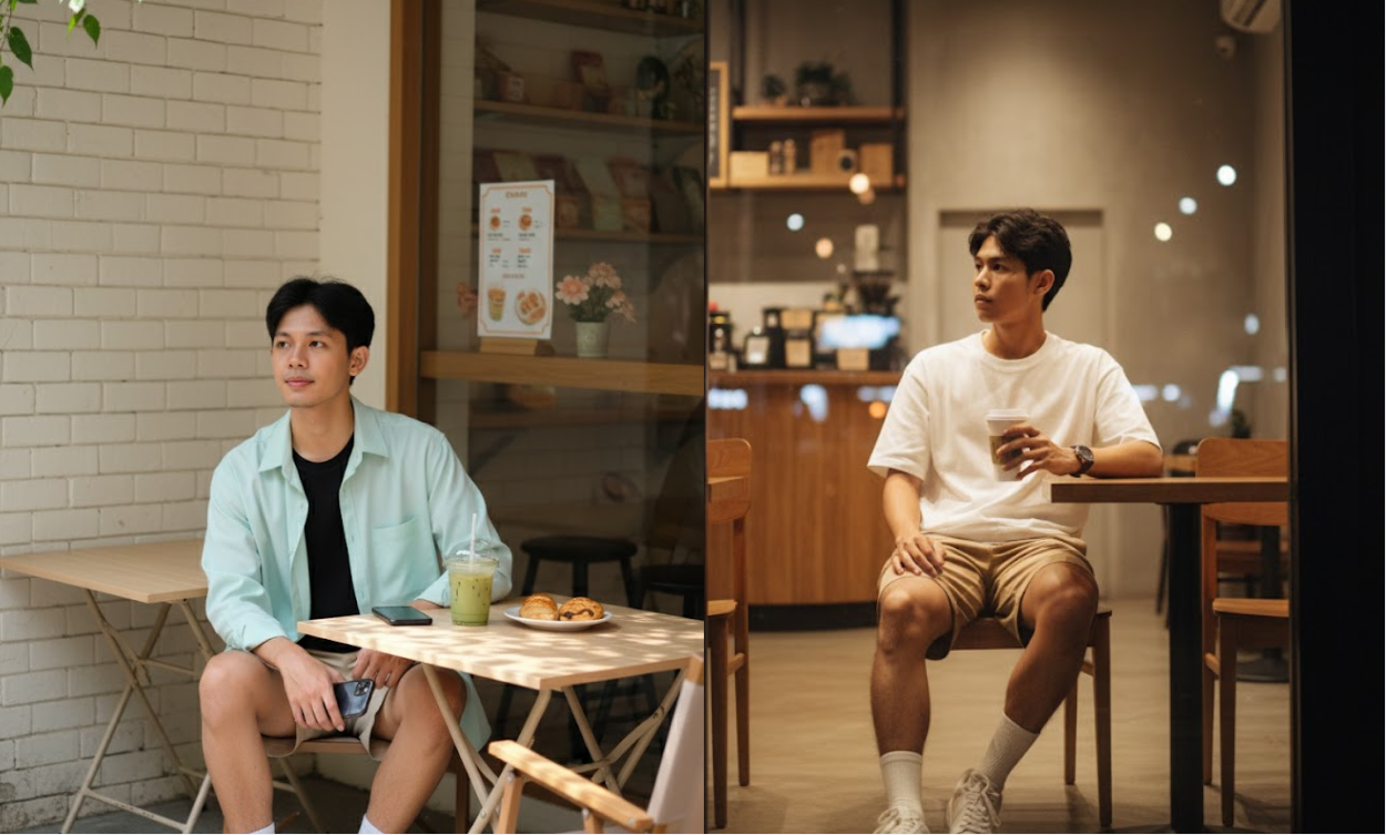 Auto Super Estetik Dalam 5 Detik, Berikut Kumpulan Prompt Gemini Ai Foto Pria Keren di Cafe dengan Gaya Modern