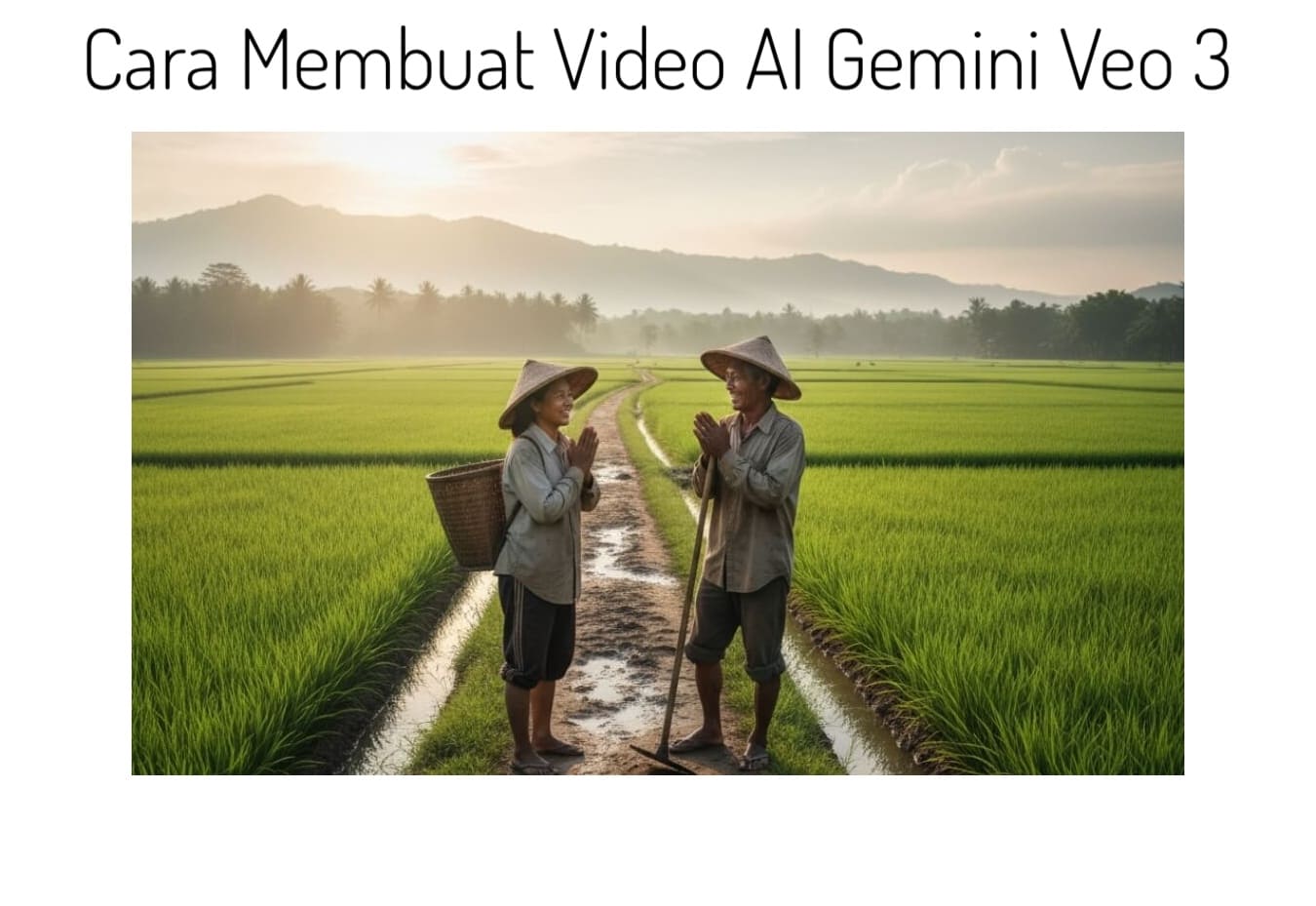 Bikin Video AI Petani Sedang Disawah dengan Hasil Realistis Pakai Gemini Google Veo 3, Begini Cara Membuatnya