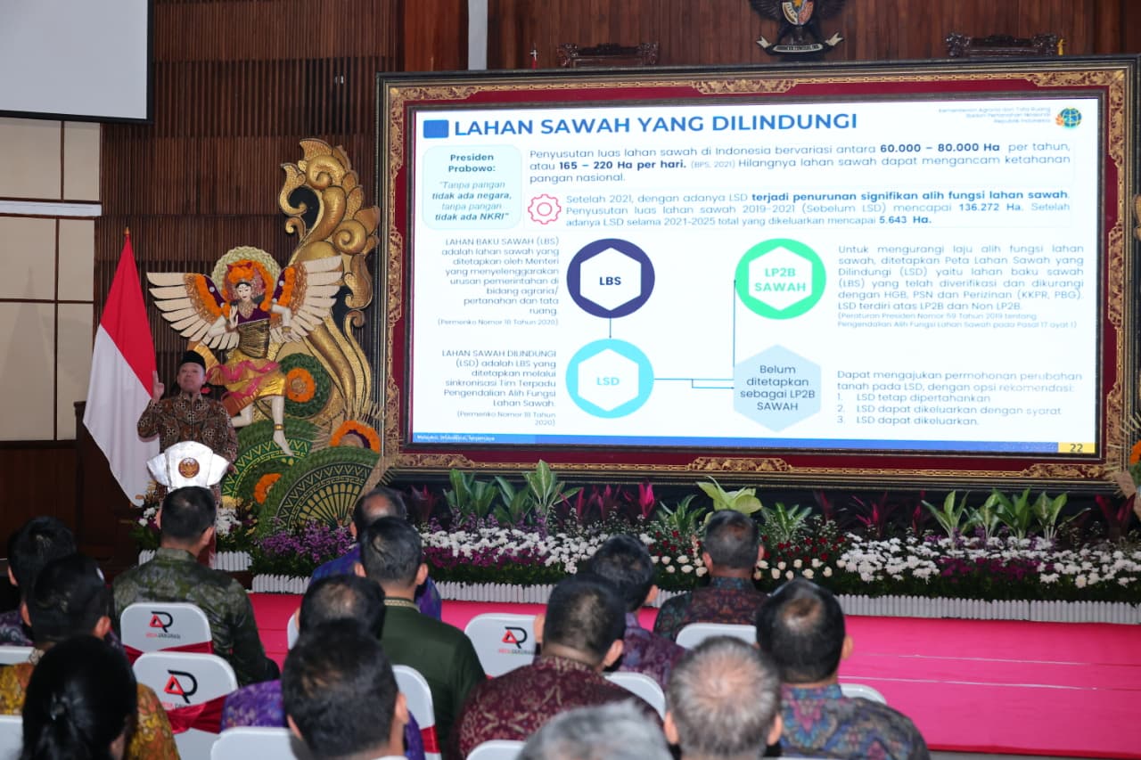 Alih Fungsi Sawah di Bali Sangat Tinggi, Menteri Nusron Tegaskan Peran GTRA untuk Kendalikan Lahan