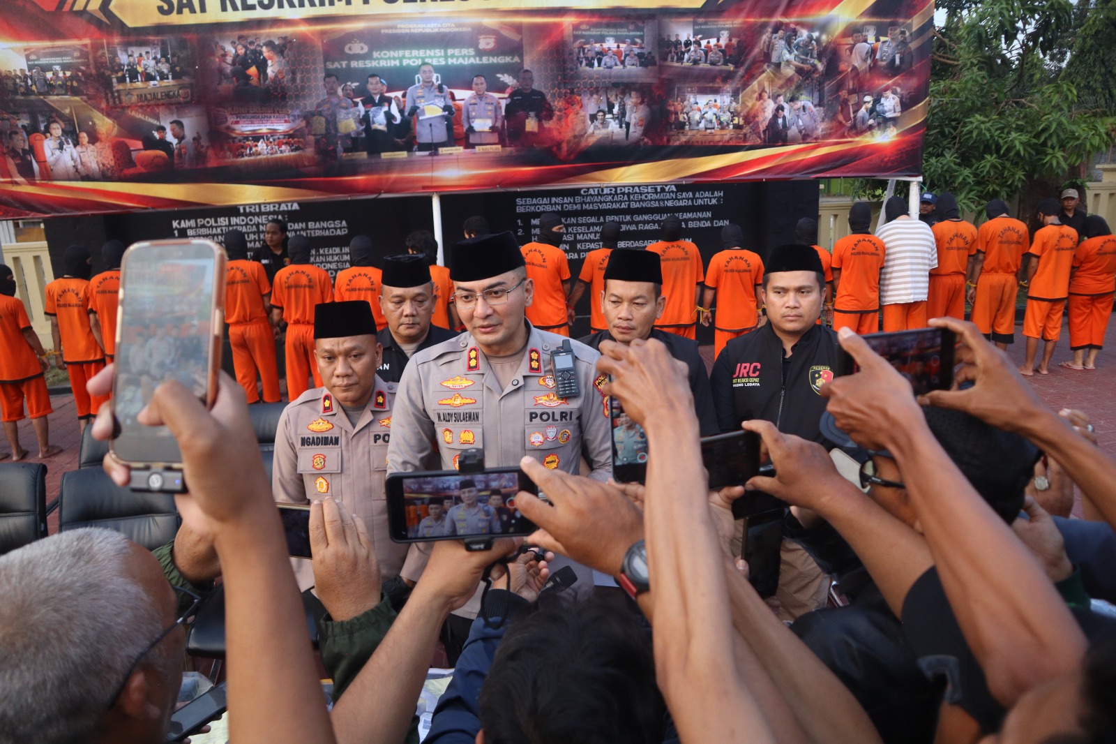 Polres Majalengka Ungkap 18 Kasus Kriminal,  32 Orang Jadi Tersangka