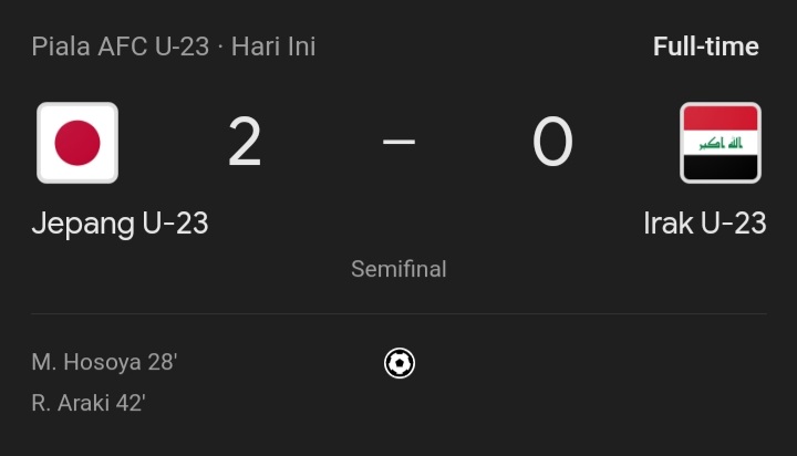 Samurai Biru Jepang Kini Melaju Ke Babak Final, Usai Kalahkan Irak 2-0