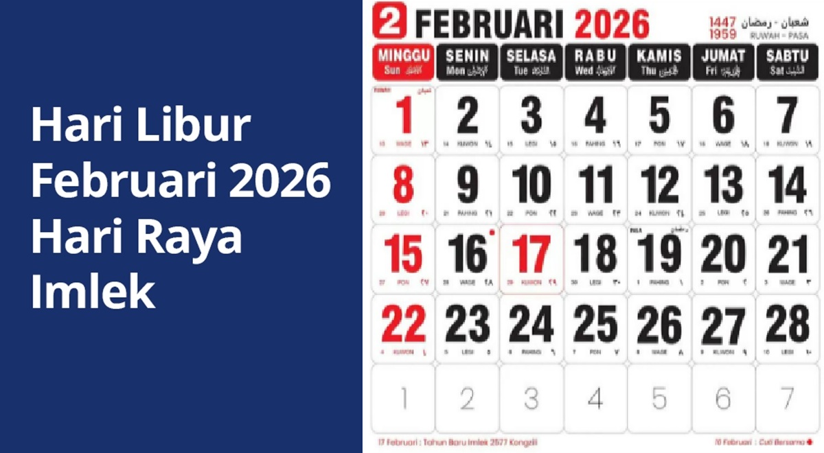 Cuti Bersama Imlek 2026: Bakal Ada Long Weekend 4 Hari Berturut-Turut, Catat Tanggalnya!