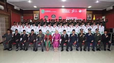 Jelang HUT RI ke-78, Paskibraka Dikukuhkan Bupati Majalengka di Gedung Yudha Karya