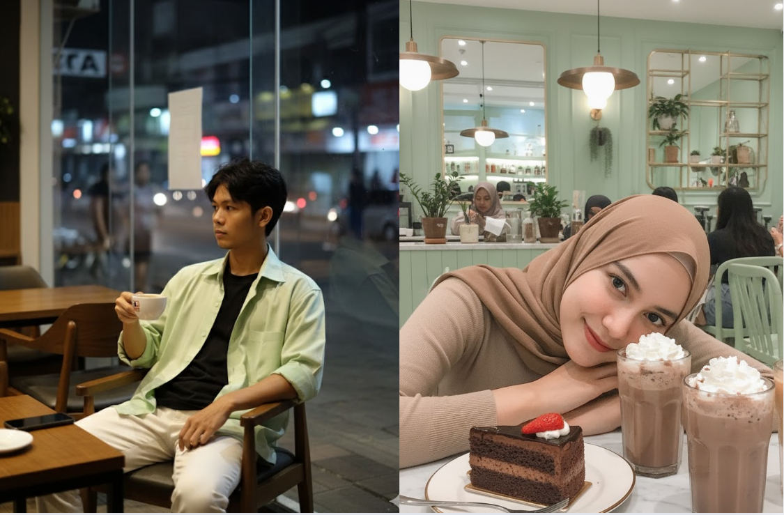Tutorial Edit Foto Sendiri di Cafe Pakai Gemini Agar Terlihat Realistis Pakai Prompt Gemini Ai Aestethic 