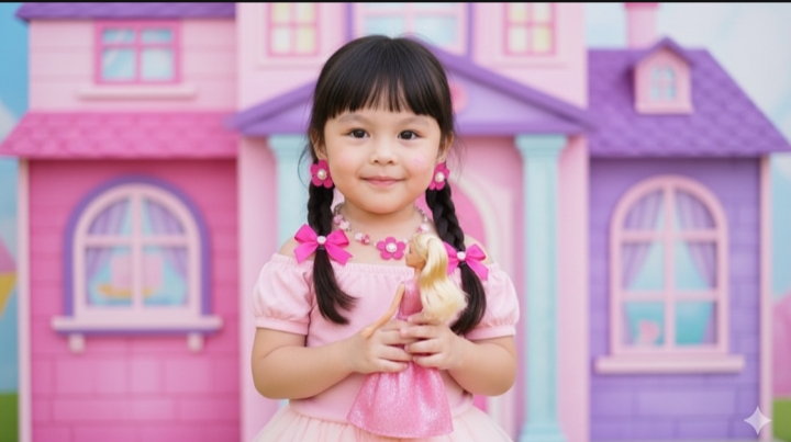 Auto Cute dan Gemes! Ini 5 Prompt Terbaru Edit Foto Anak Kecil Ala Barbie dengan Nuansa Serba Pink