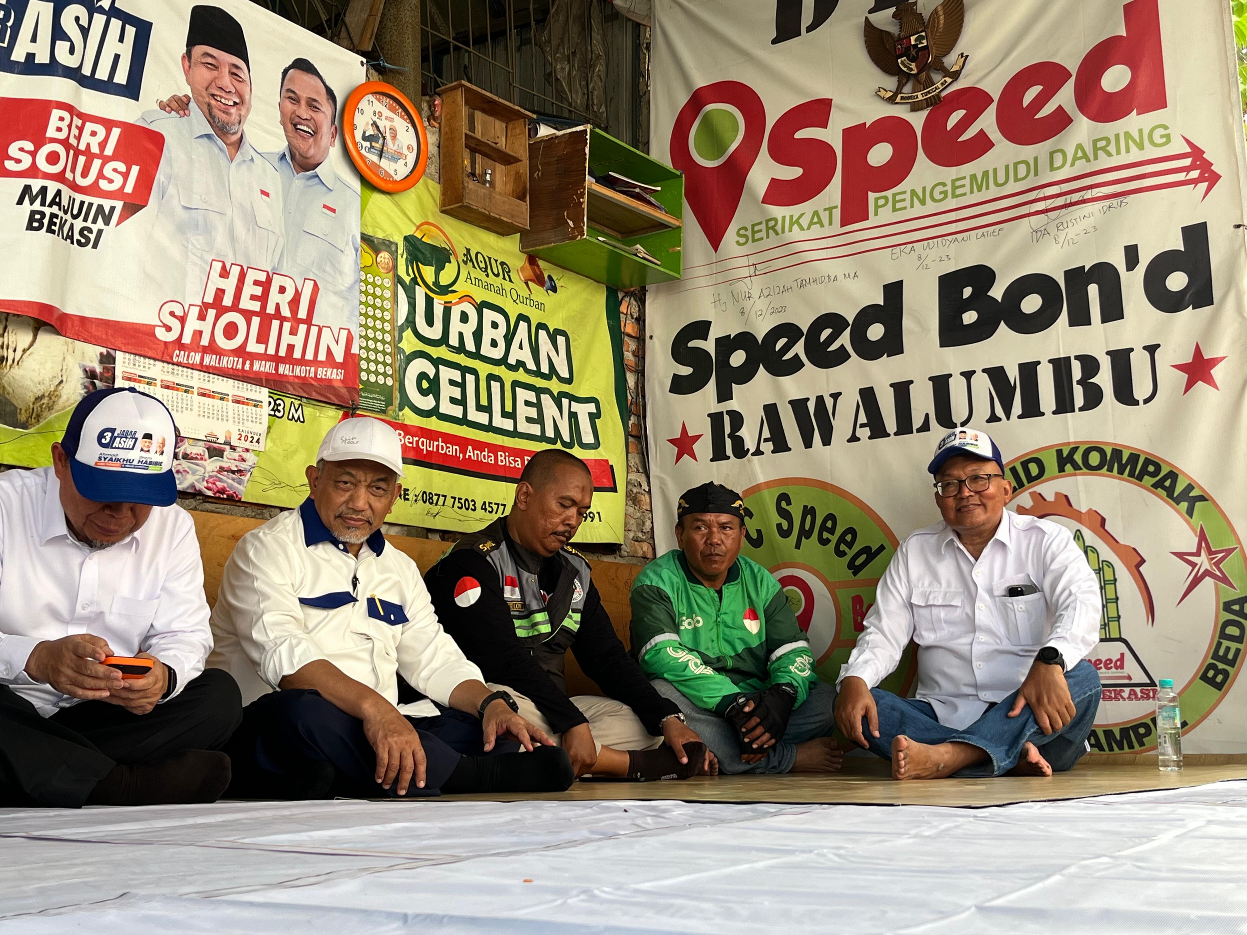 Deklarasi Dukungan, Ratusan Ojol di Kota Bekasi Titipkan Nasib ke Pasangan ASIH