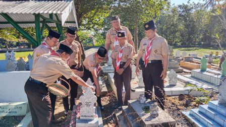 HUT Pramuka ke-62, Kwartir Cabang Majalengka Ziarah ke Tokoh Pramuka 