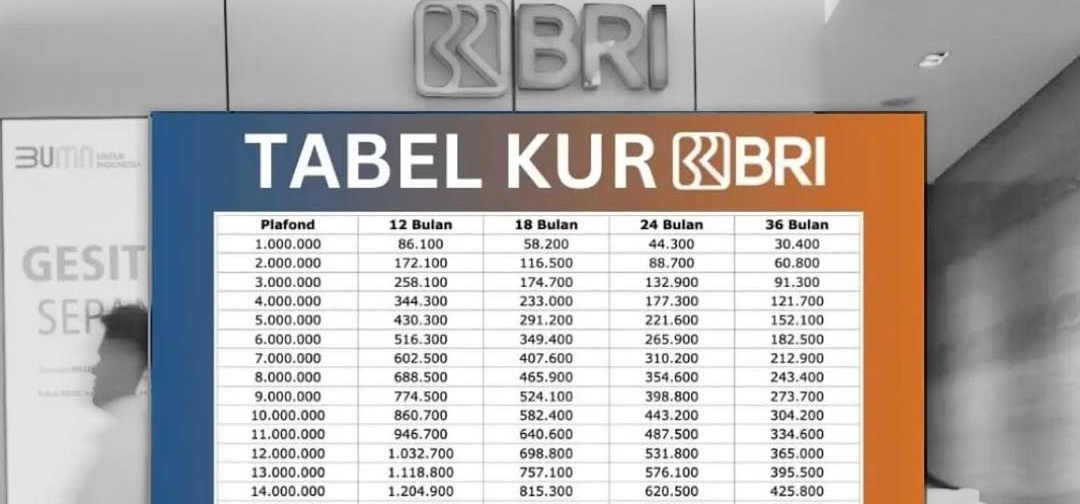 Tabel KUR BRI 2025 Pinjaman 100 Juta, Cicilan Dikisaran Segini, Dapatkan Angsuran Ringan Buat Modal UMKM