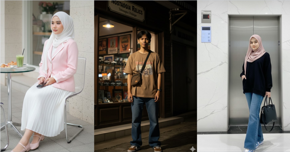 Kumpulan Prompt Gemini Ai Terbaru Foto OOTD Skena untuk Cowok dan Cewek, Natural Stylish Layaknya yang Asli